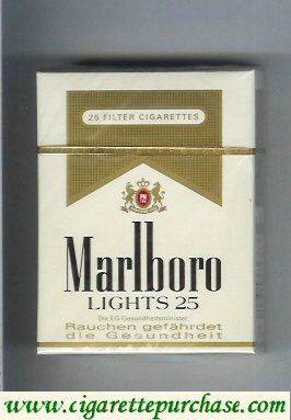 Marlboro Lights 25 cigarettes hard box